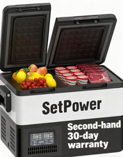 35L Dual Zone Car Fridge Freezer Portable 12/24V Compressor Cooler for Camping