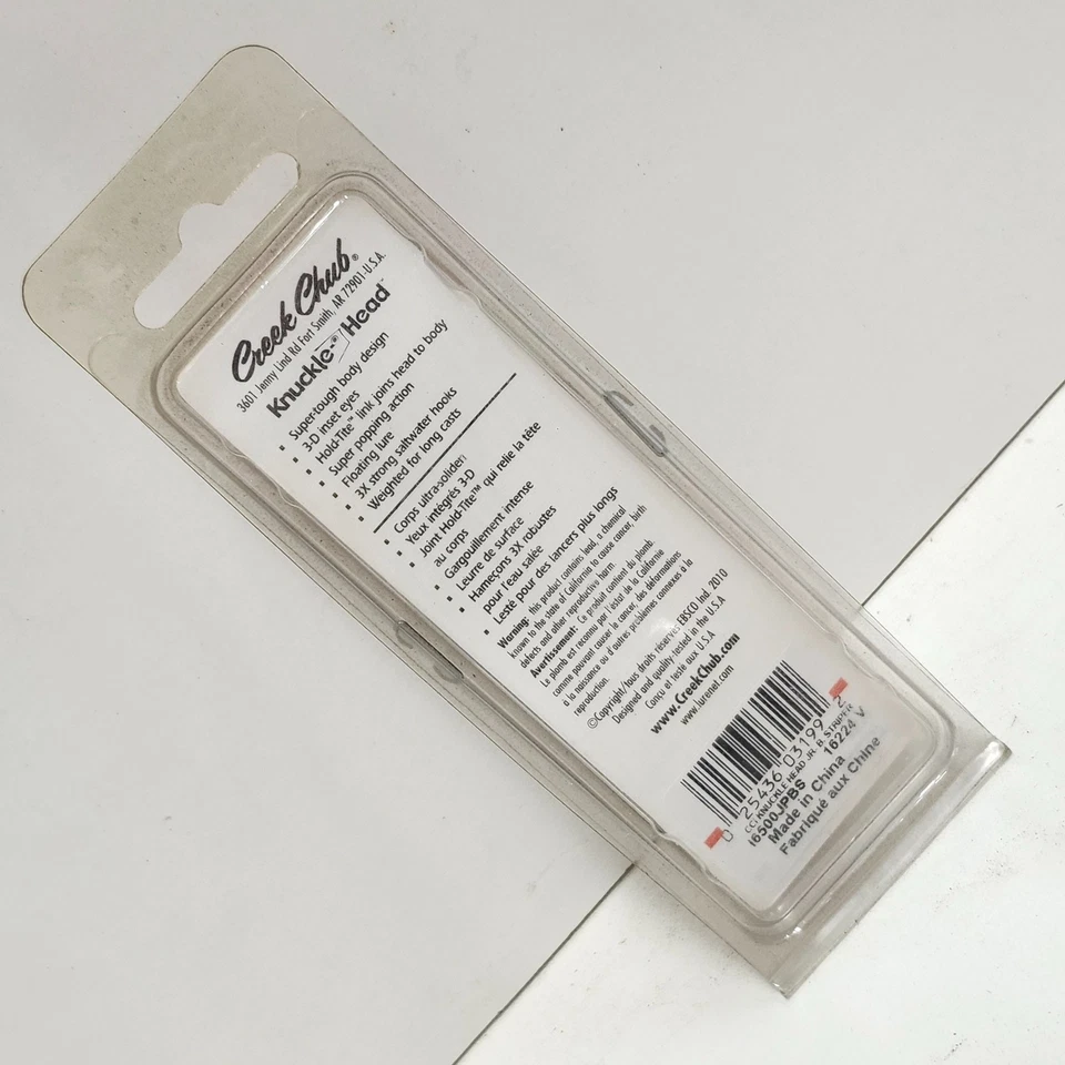 Señuelo de pesca Creek Chub Knuckle Head Jr Bass Striper I6500JPBS Foto 3 de 4