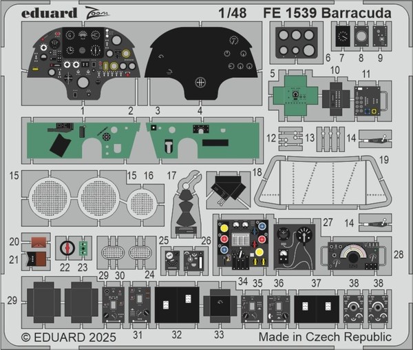 Eduard Accessories FE1539 - 1:48 Barracuda Trumpeter - Neu-image