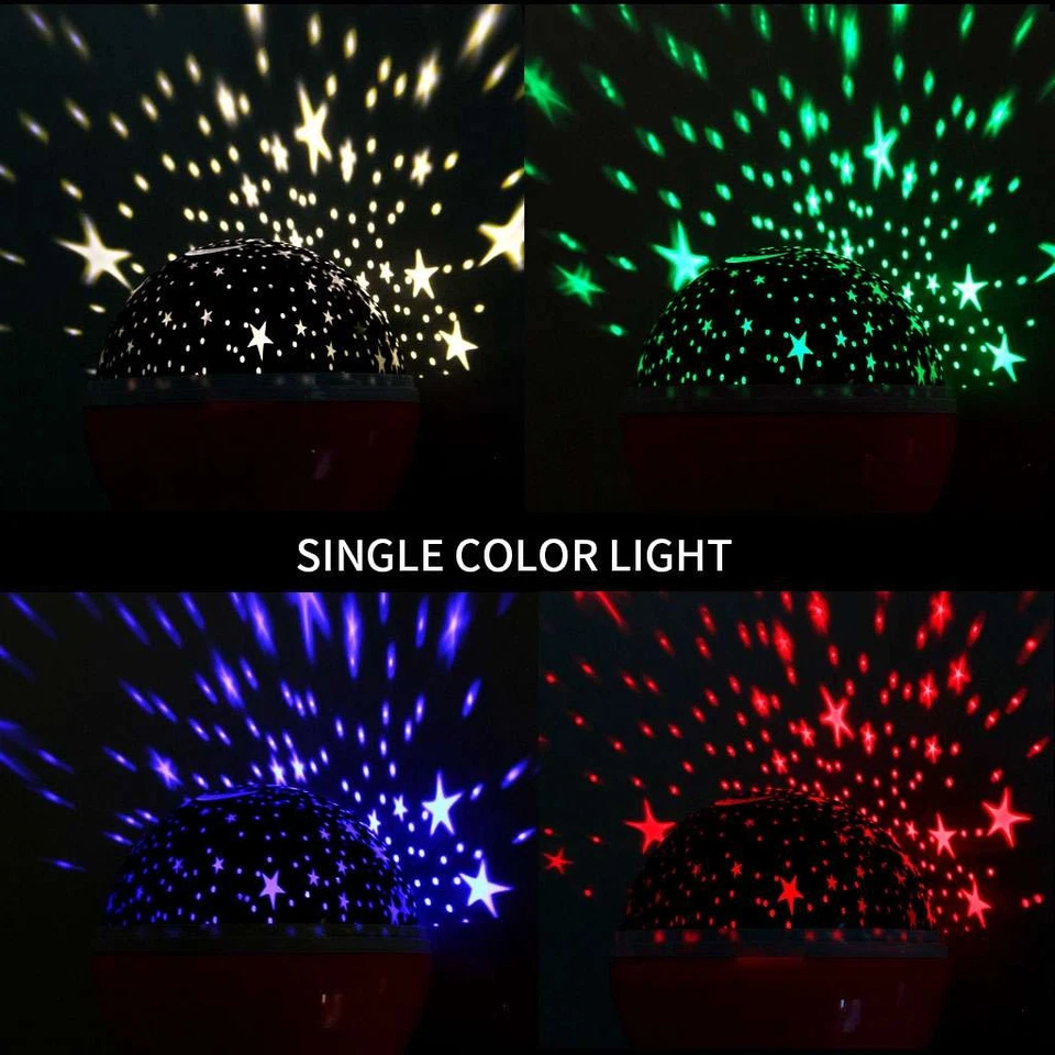 Proyector LED Galaxia Cielo Estrellado Luz Nocturna Océano Onda Estrella Luna Decoración Habitación Lámpara Foto 3 de 4