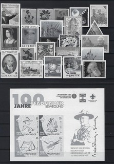 Österreich Schwarzdrucke Jahrgang 2007 komplett 48 Stück