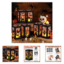 Halloween Lanterns Set of 6 Glow Lantern Centerpieces Halloween Party
