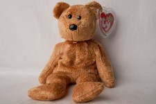 Ty Beanie Babies Cashew Bear 2000 Toy - Brown - With Tags