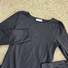 Babaton Contour Long Sleeve Bodysuit Womens Large Black Crew Neck Aritzia Ladies