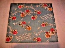 1 SHEET VINTAGE GIFT WRAPPING PAPER BIBLE TEXT FLORAL CONGRATULATIONS