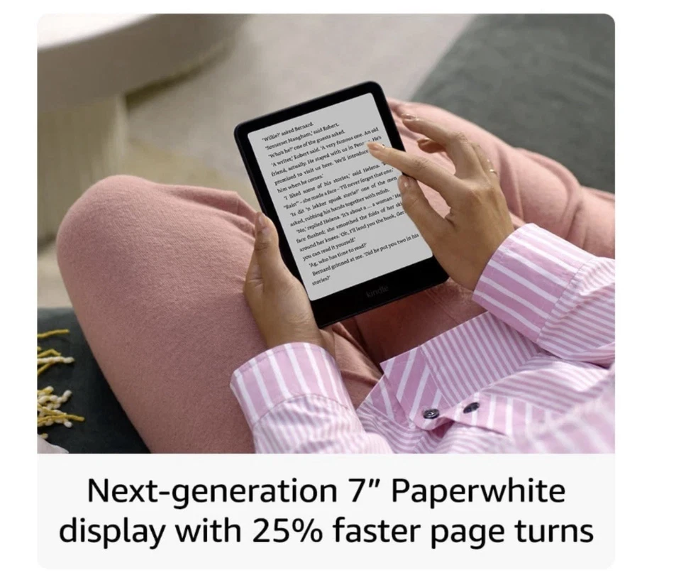 Amazon Kindle Paperwhite 7' 32GB 12th Gen Newest Version Without Ads Pink - Image 3 of 4