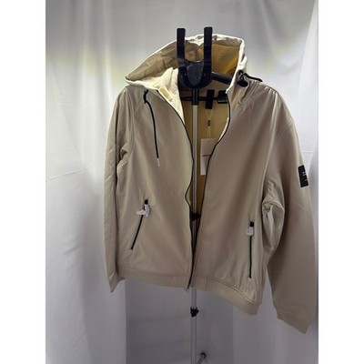 Jack & Jones Mens JJEBASIC Softshell Hooded Jacket Moonbeam Beige XL 12236300