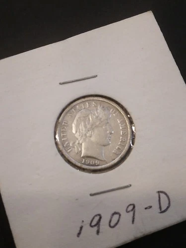 1909 D Barber Dime