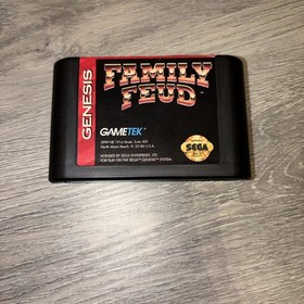 Family Feud (Sega Genesis, 1993) Game, Paper Case, Directions
