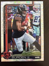 2025 Topps Chrome Football NFL Luther Burden III Pulsar #334 RC - Chicago Bears