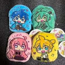 Hatsune Miku KAITO Kagamine Len Megurine Luka Applique Pouch Rare Used