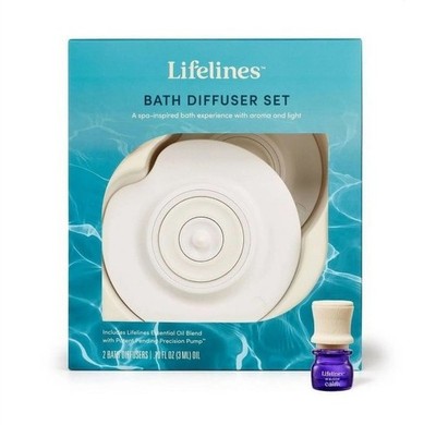   Lifelines 2pk Bath Diffuser Set Essential Oil Blend 