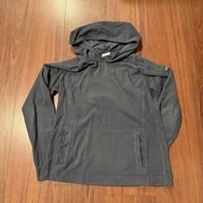 Columbia Womens Gray Lightweight Fleece Cowl Neck Hoodie Pullover AL6439 Size L