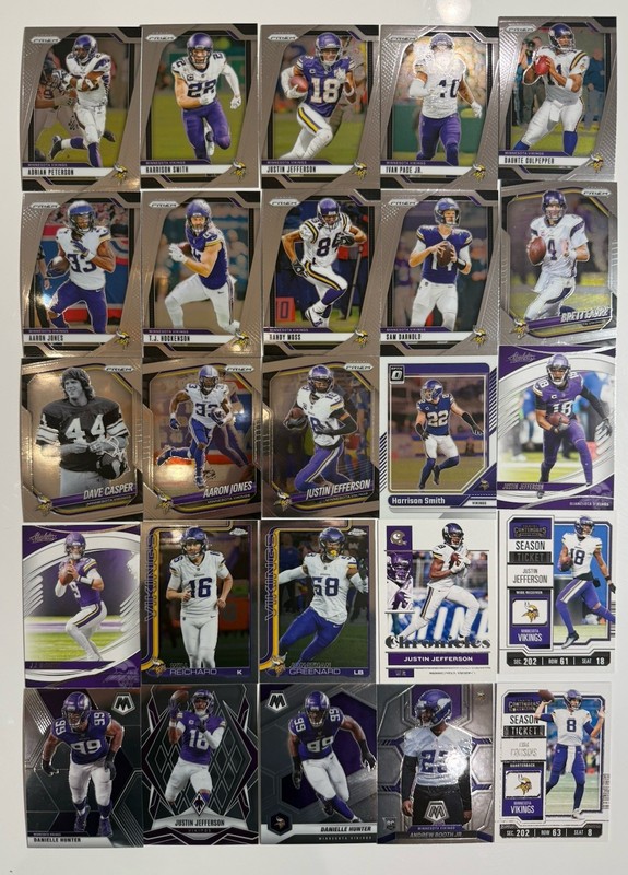 MINNESOTA VIKINGS 25 Card Team Lot Rookies Parallels Inserts More