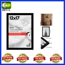Elegant 12x17 Black Picture Frame with Polished Plexiglass - Modern Decor