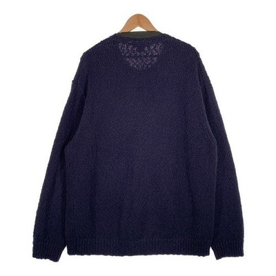 Supreme Bouclé Small Box Sweater Navy M Supreme 24SS Boucle Small Box Sweater Bouclé Navy Cotton