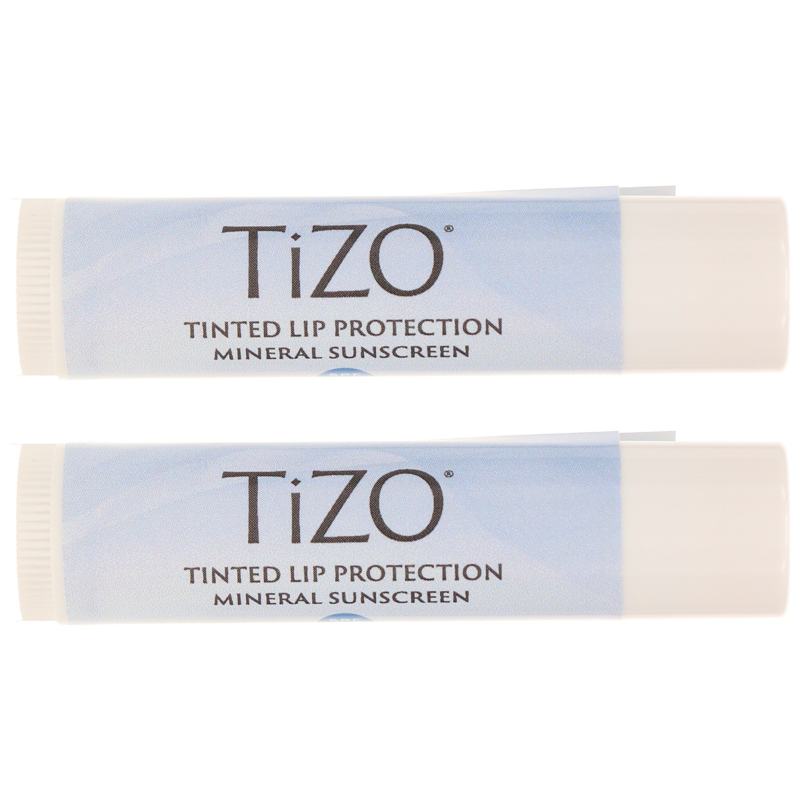 Минеральный солнцезащитный крем для губ TIZO Tinted Lip Protection SPF 45 0,14 унции, 2 упаковки