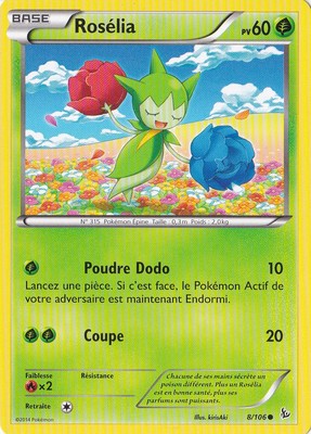 Rosélia - XY2:Funken - 8/106 - Neue Französische Pokemon Karte