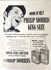 Johnny On The Spot Philip Morris King Size 1953 Ad Magazine Print Cigarette