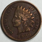 1906 United States Indian Head Cent Penny - Very Fine (VF) KM#90a -4307