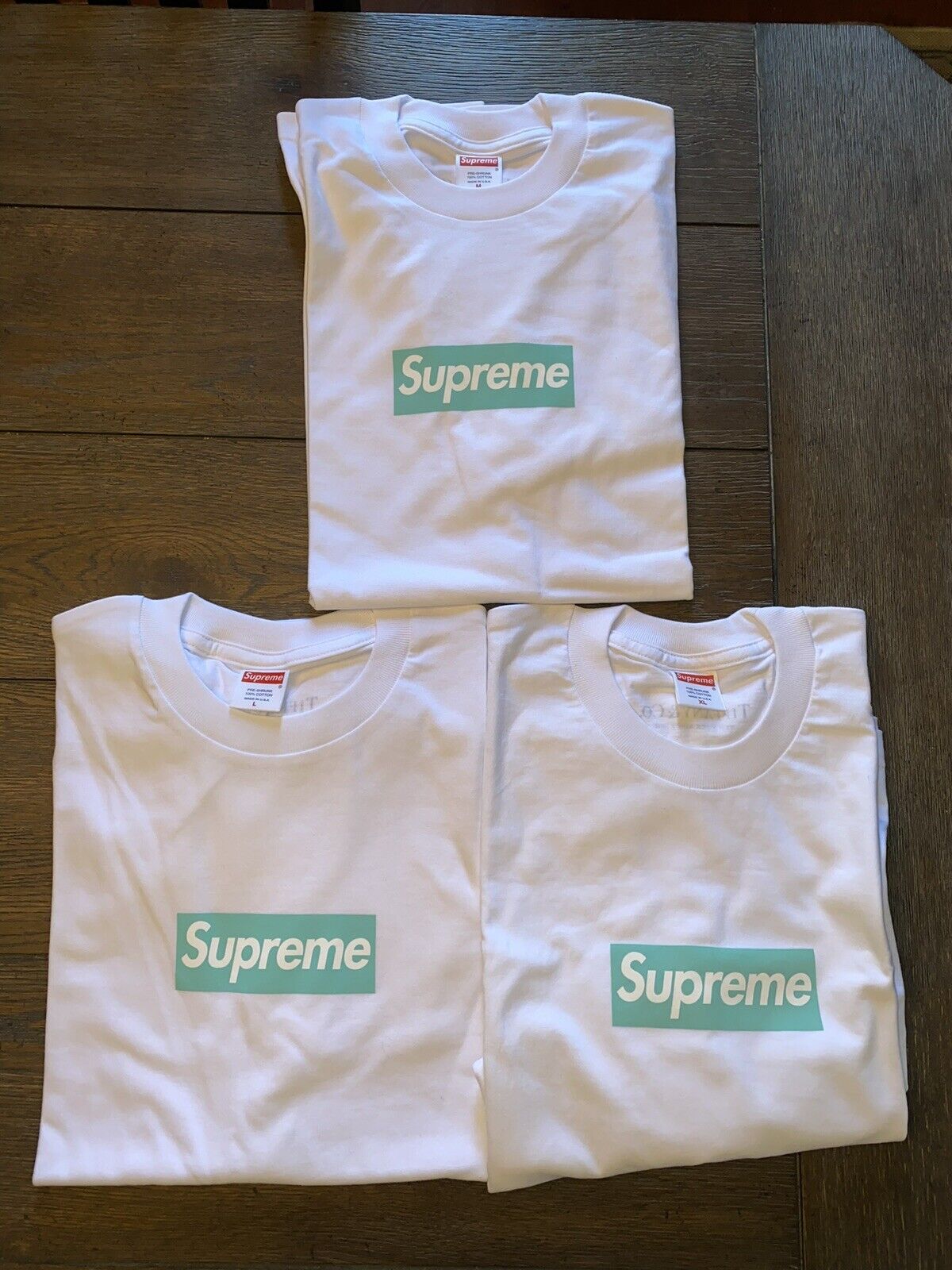 Sizes M, L, XL - Supreme Tiffany & Co. Box Logo Tee White *NEW W/O BAG*