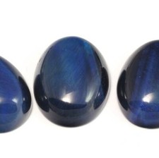 Blue Tiger's Eye dyed oval cabochon 13x18mm 503 - no hole
