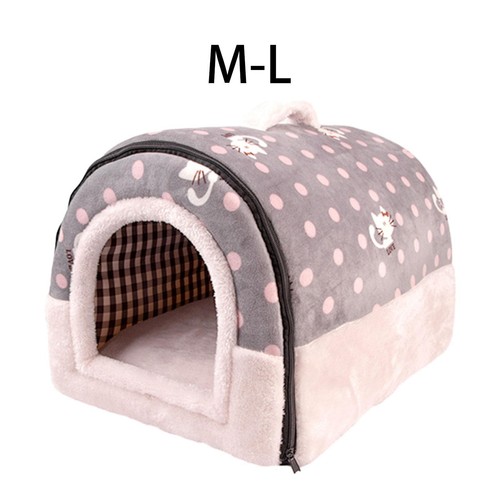 Cat Bed Pet Tent Cave Bed Inner Cushion Autumn Winter Kennel Semi
