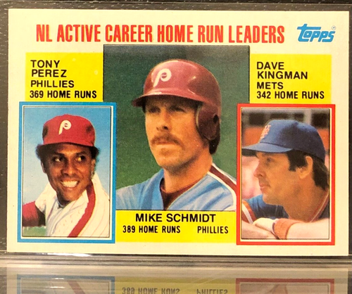 1984 Topps ~ Mike Schmidt, Tony Perez, Dave Kingman ~ "Home Run Leaders" ~ HOF | eBay