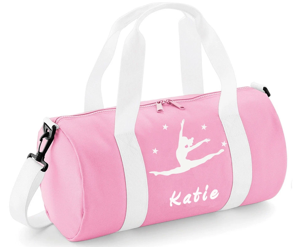 Personalised Dance Bag Girls Ballet Dancer Pink Black Fuchsia Gym Kit Bag - Image 2 of 4