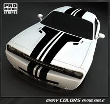 Dodge Challenger Over-The-Top Center T-Stripes Decals 2008 2009 2010 Pro Motor