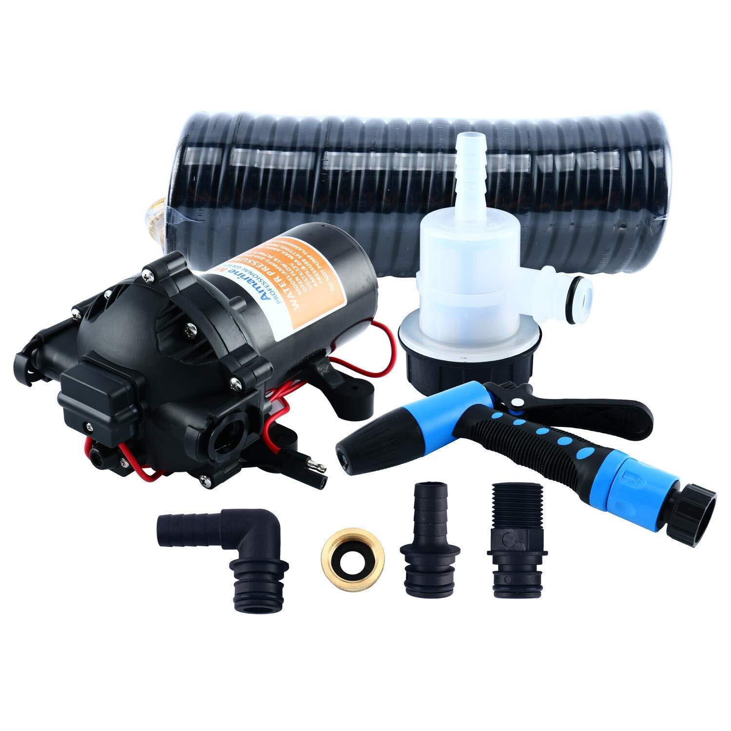 Washdown Pump 5.0 GPM Deck Wash Pump Kit 12V 70 PSI Boat Caravan Marine Yacht