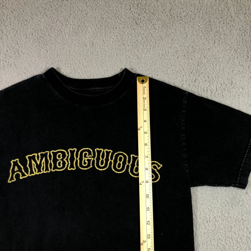 ambiguous T Shirt Mens S black sun faded  - Image 4 of 4