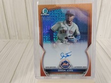 2023 Bowman Chrome Simon Juan Orange Mojo Auto /25