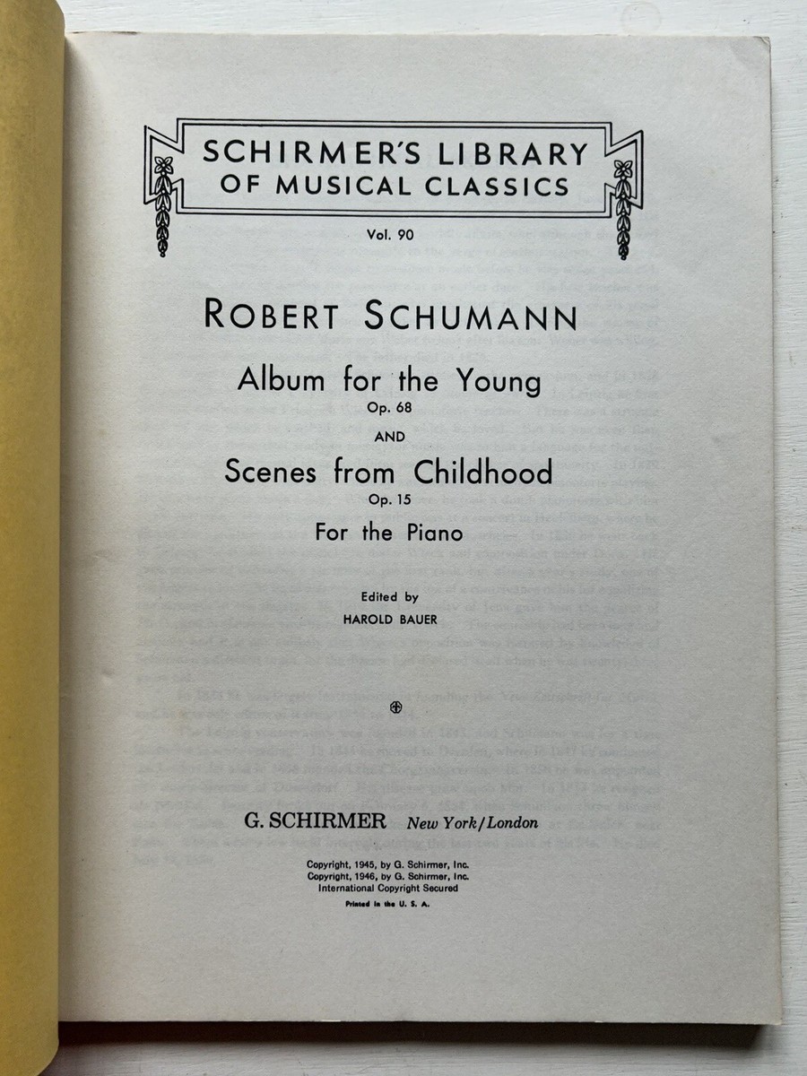 SCHUMANN Album for the Young Op 68 & Scenes from Childhood Op 15