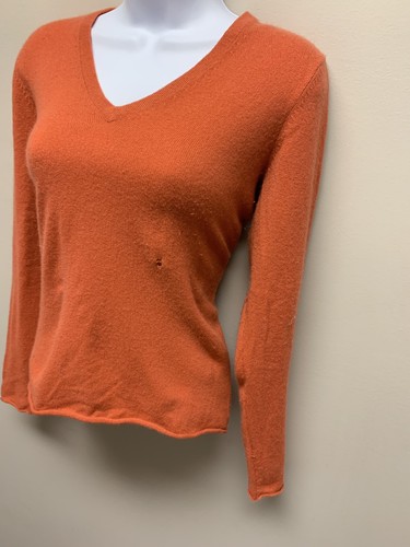 Cullen Cashmere Long Sleeve Sweater Blouse Top Womens Medium V Neck - Picture 3 of 6