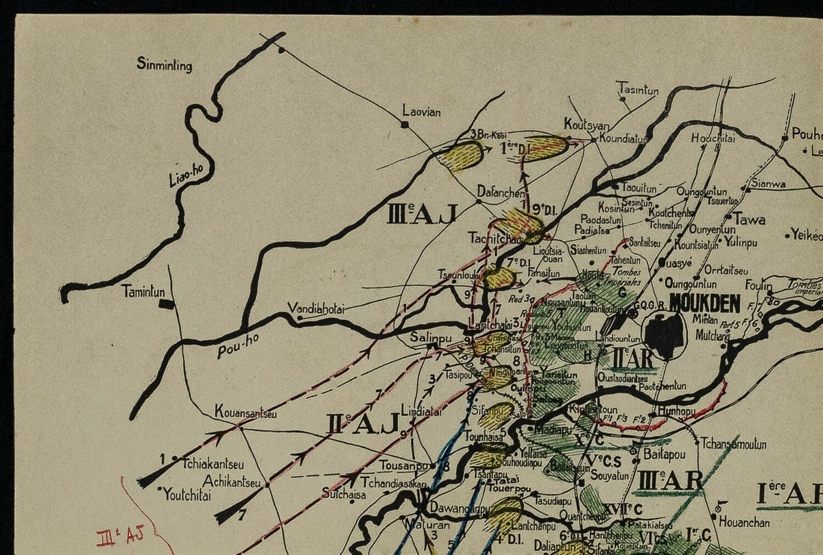 1906Ca - Battle Of Mukden Of The Russo-Japanese War - Map | eBay 1906Ca - Battle Of Mukden Of The Russo-Japanese War - Map | eBay