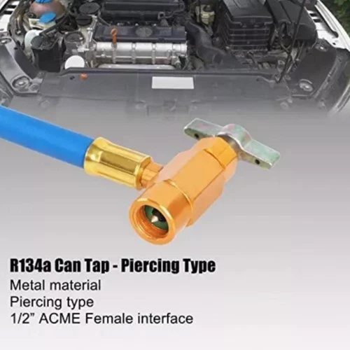 R 134a Refrigerant AC Recharge Gauge R-134A Can tap valve Hose for AC Recharging - Picture 11 of 12