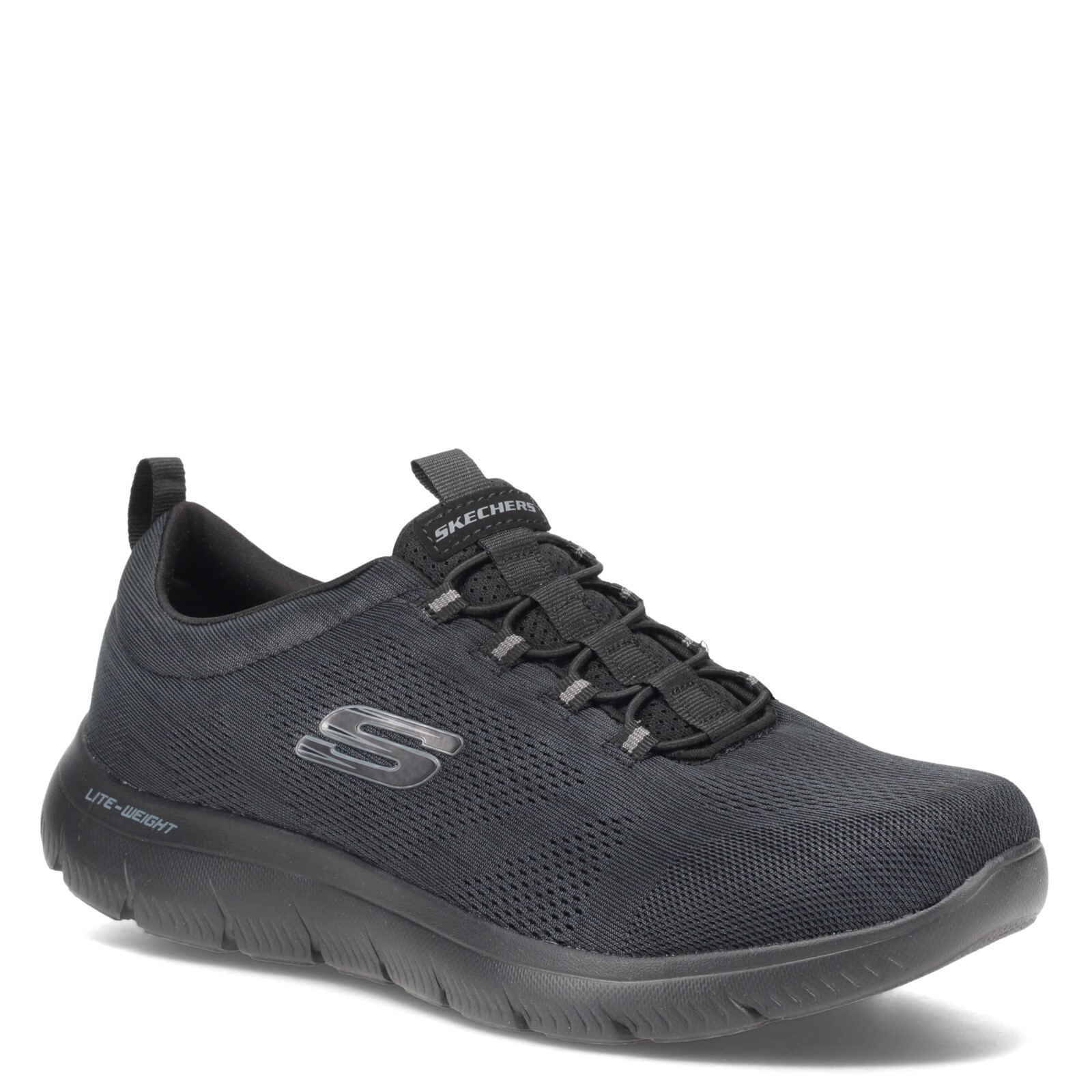 Men's Skechers, Summits - Louvin Sneaker 232186-BBK Black/Black Fabric Mesh