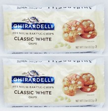 2 BAGS Ghirardelli Premium Baking CLASSIC WHITE Baking Chips Cookies 11 oz each