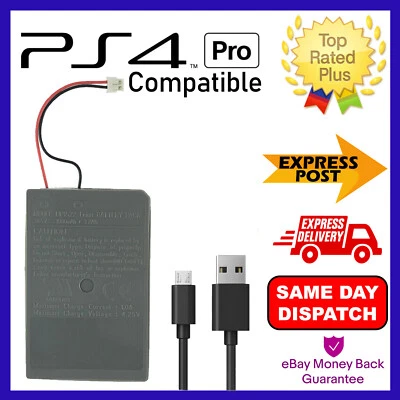 REPLACEMENT BATTERY FOR PLAYSTATION 4 PRO SLIM CONTROLLER + USB CABLE (2nd gen)