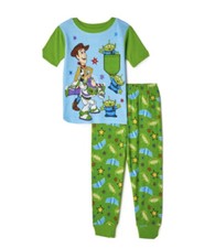 Disney Pixar Toy Story Toddler Boys Buzz Lightyear Woody Pajama Set Size 5T NWT