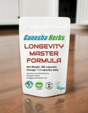 LONGEVITY MASTER ADAPTOGEN FORMULA 24 SUPER TONIC HERBS! 200 CAPSULES!!!