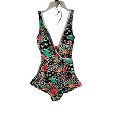 VTG Maxine Of Hollywood Womens Multicolor Floral Bathing Suit One Piece Size 12