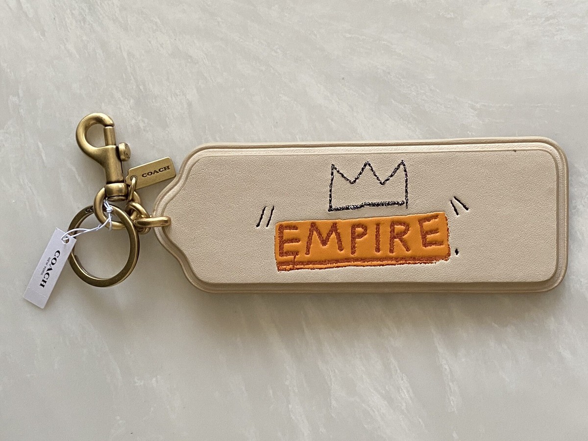 NWT COACH X JEAN-MICHEL BASQUIAT IVORY BAG CHARM KEY RING 6998 | eBay