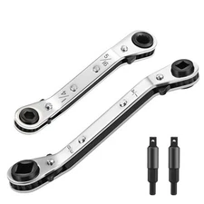 HVAC Service Wrench Set 4 Sizes Hex Bit Adapter Air Conditioning Repair