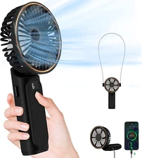 Portable Handheld Fan, Portable Fan Rechargeable, 4000Mah, USB Rechargeable Fan