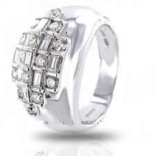 Anello Damiani fascia diamanti ring diamond bamboo oro bianco gioiello 20005911