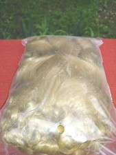 Crafts Dark Blond/Light Brown Long Curly Doll Hair Skull Cap NIP