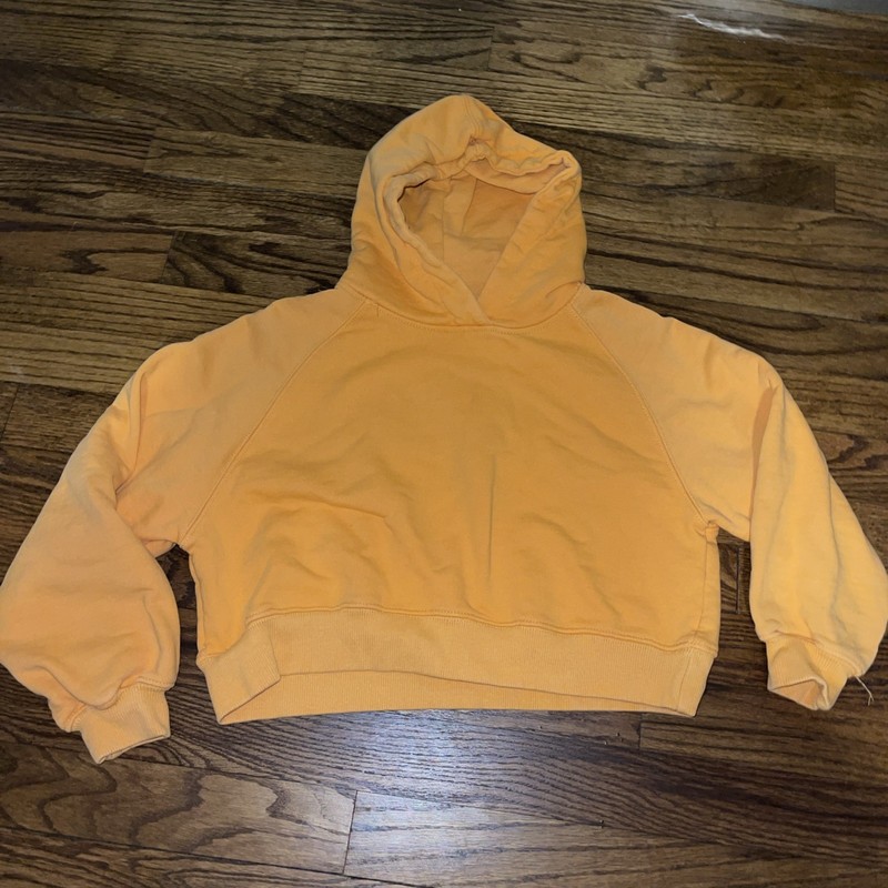 Zara Girls Orange Cropped Hoodie Size 8-9 🐶