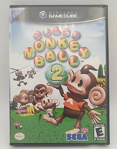 Super Monkey Ball 2 - Nintendo Cube Black Label Case & Manual ONLY No Game
